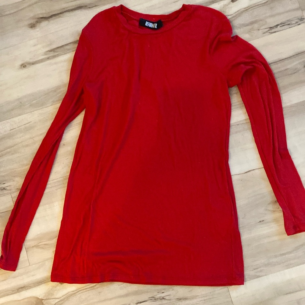 Reformation long sleeve ribbed t-shirt